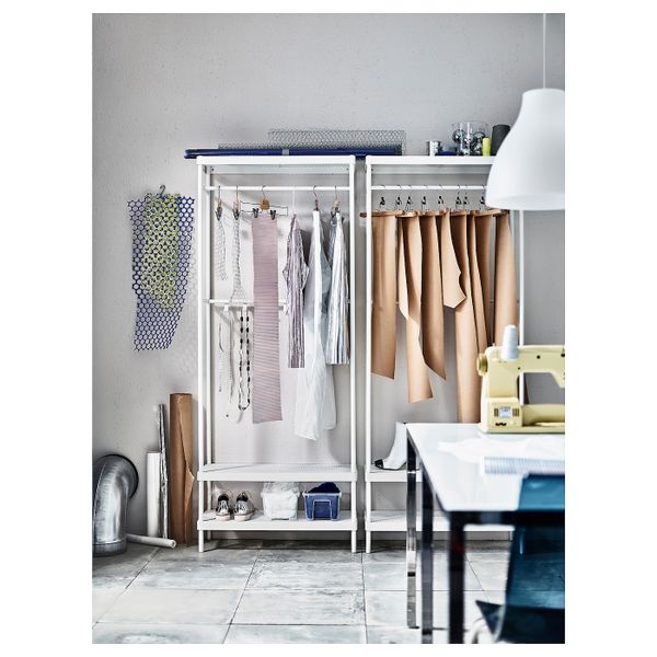 Вешалка с отделением для хранения, белый 78x32x193 см IKEA MACKAPÄR МАККАПЭР 603.682.03 - фото 3