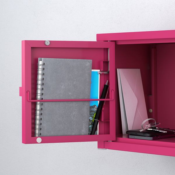 Комбинация для хранения, белый/розовый 25x75 см IKEA ЛИКСГУЛЬТ 292.486.61 - фото 4