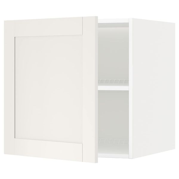 Верхний шкаф на холодильник/морозильн, белый/Сэведаль белый 60x60 см IKEA METOD МЕТОД 192.232.51 - схема-чертеж с размерами