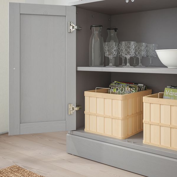 Комбинация для хранения с дверцами, 81x47x212 см, серый IKEA HAVSTA ХАВСТА 992.659.87 - фото 4