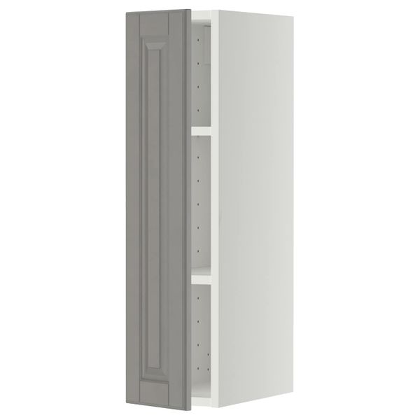 Шкаф навесной с полкой, белый/Будбин серый 20x80 см IKEA METOD МЕТОД 892.270.57 - схема-чертеж с размерами
