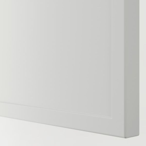 METOD Навесной шкаф для СВЧ-печи - белый/Aspudden светло-серый 60x100 см - схема-чертеж с размерами