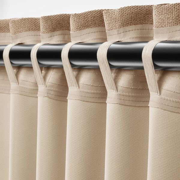 Затемняющие гардины, 2 шт., бежевый 145x300 см IKEA ANNAKAJSA АННАКАЙСА 904.627.94 - фото 6