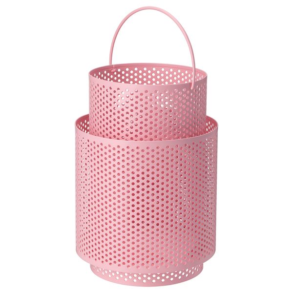 Фонарь для формовой свечи БЕГЕРСКА, розовый (26 см) - фото 1