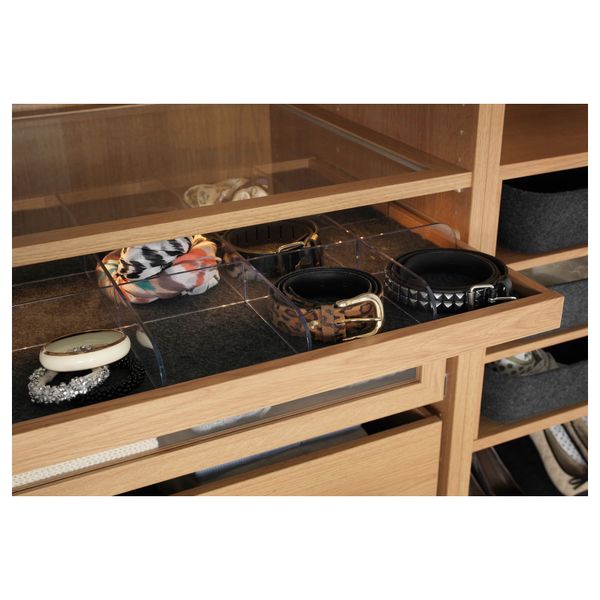 Выдвижная полка КОМПЛИМЕНТ, под дуб - схема-чертеж с размерами