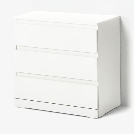 LILLBERGET Комод с 3 ящиками - белый 70x43x68 см
