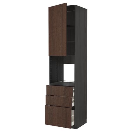 Высокий шкаф для духовки, дверь, 3 ящика IKEA METOD МЕТОД, MAXIMERA МАКСИМЕРА 394.678.65