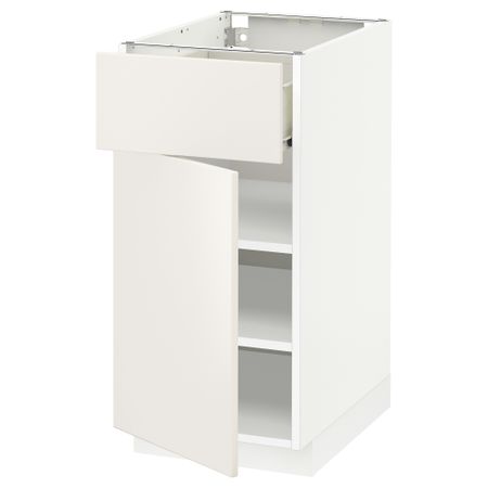Напольный шкаф с ящиком, дверью МЕТОД / ФОРВАРА, белый, Веддинге белый