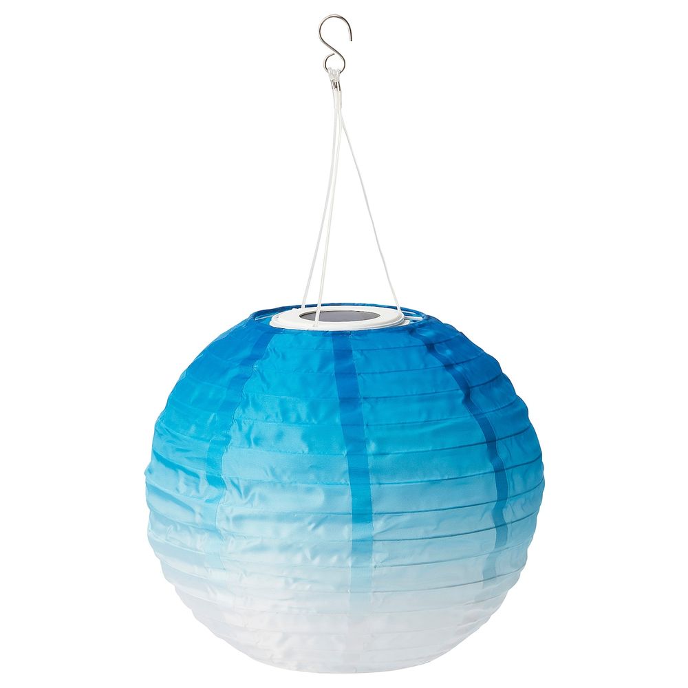 Подвесная светодиодная лампа, для сада/шаровидный синеватый оттенок 30 см IKEA SOLVINDEN СОЛВИДЕН 604.873.57 - фото 1