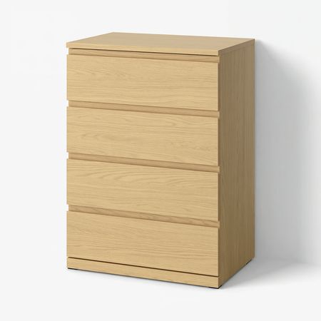 STORKLINTA Комод с 4 ящиками - под дуб 70x50x98 см