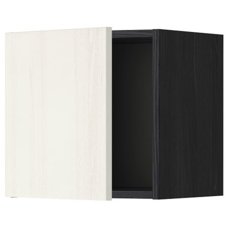 Шкаф навесной МЕТОД, черный, Росдаль белый