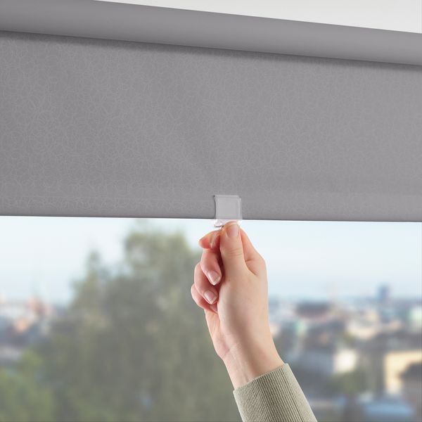 Рулонная штора, блокирующая свет, серый, 120x155 см IKEA FÖNSTERBLAD 905.384.64 - фото 6