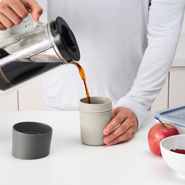 Дорожная кружка, бежевый, 0.3 л IKEA ТРОЛИГТВИС 104.124.49 - фото 2