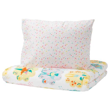 Пододеяльник и 1 наволочка, фея, светло-розовый, 150x200/50x70 см IKEA ЛАТТО 703.509.19