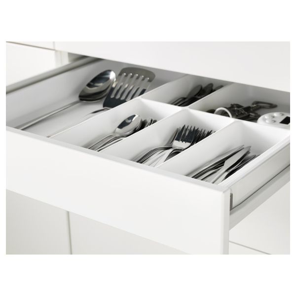 Напольный шкаф 4 фронтальных, 2 низких, 3 средних ящ, белый/Хитарп белый с оттенком 60x60 см IKEA МЕТОД / ФОРВАРА 092.618.99 - фото 2