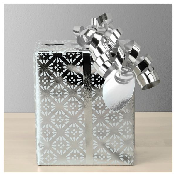 Рулон оберточной бумаги ВИНТЕР 2016, серебристый/белый (2x0.7 м) - схема-чертеж с размерами