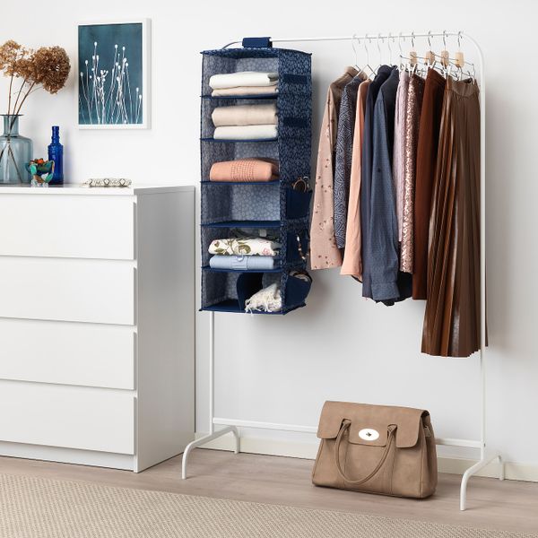 Подвесной модуль,7отделений, синий, белый 30x30x90 см IKEA СТОРСТАББЕ 003.983.59 - фото 3