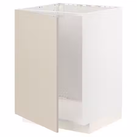 METOD Напольный шкаф для мойки - белый/Havstorp бежевый 60x60 см