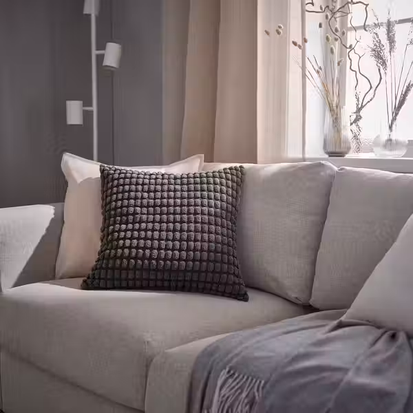 SVARTPOPPEL СВАРТПОППЕЛЬ Чехол на подушку - антрацит 50x50 см - фото 3