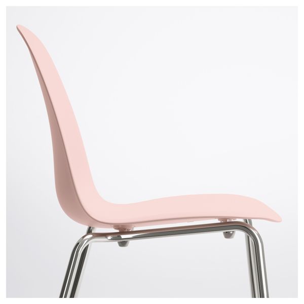 Стул ЛЕЙФ-АРНЕ, розовый, Брур-Инге хромированный - схема-чертеж с размерами