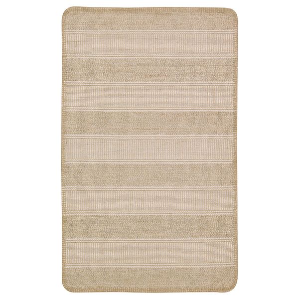 Ковер безворсовый, бежевый, белый 50x80 см IKEA KLEJS КЛЕЙС 304.185.82 - фото 1