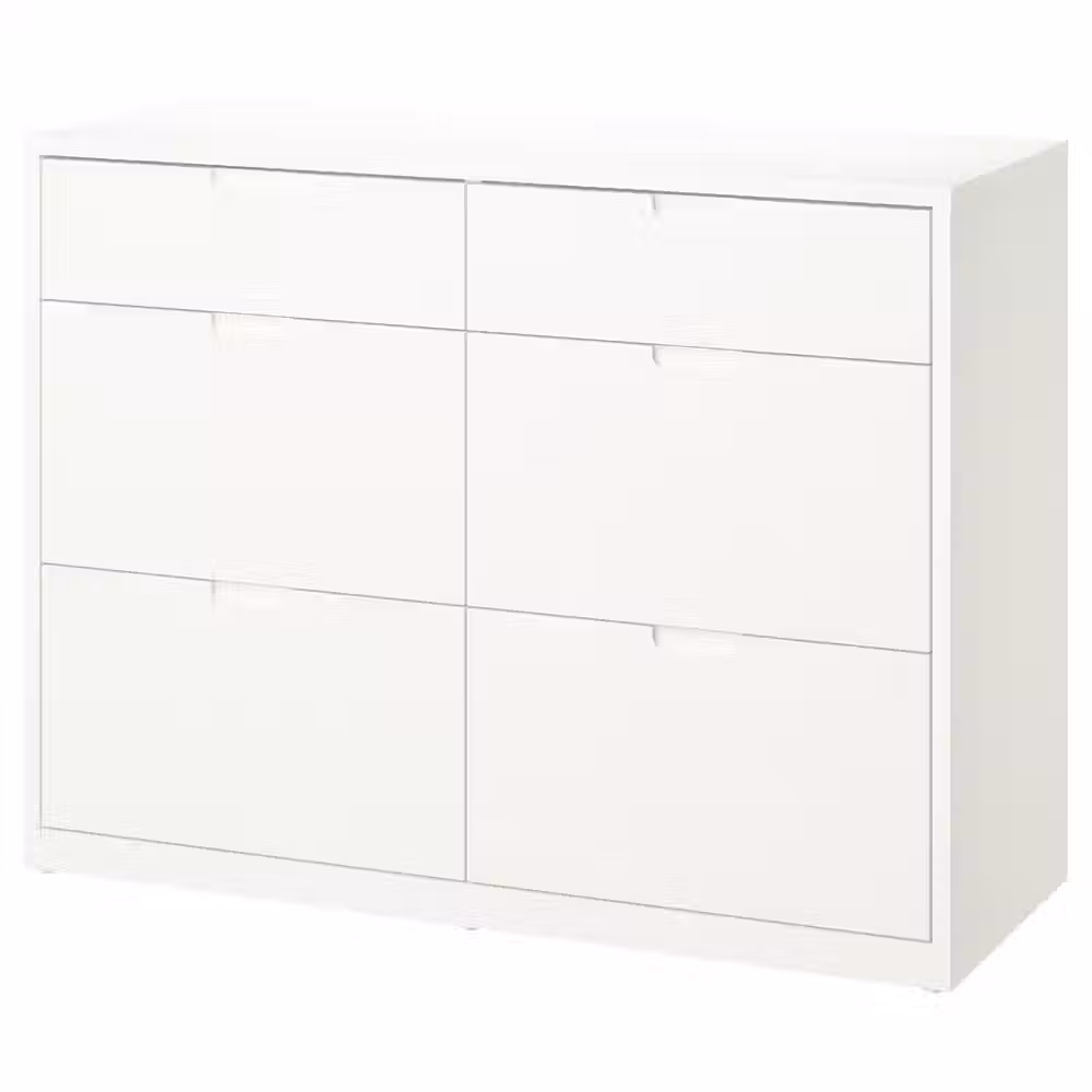 TONSTAD Комод с 6 ящиками - белый с оттенком 120x47x91 см - фото 1