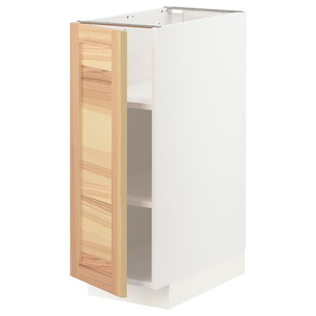 Напольный шкаф с полками, белый/Торхэмн ясень 30x60 см IKEA METOD МЕТОД 694.457.73