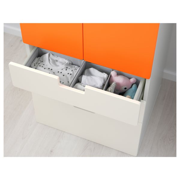Комбинация для хранения с дверцами, ящиками СТУВА, белый, оранжевый (60x50x192 см) - фото 3