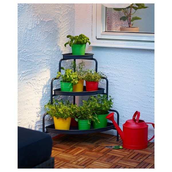 Пьедестал для цветов СОККЕР, д/дома/улицы, серый (71 см) - схема-чертеж с размерами