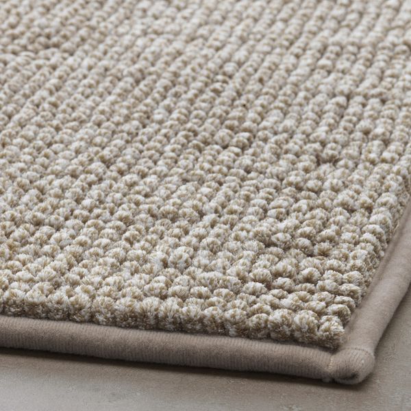 Коврик для ванной, бежево-белый меланж 50x80 см IKEA ТОФТБУ 704.222.66 - фото 2