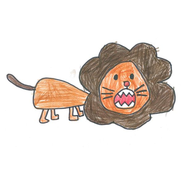 Мягкая игрушка САГОСКАТТ, лев - схема-чертеж с размерами