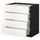 Напольный шкаф, 4 фронтальных панели, 4 ящика МЕТОД / МАКСИМЕРА, черный, Веддинге серый