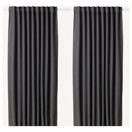 Затемняющие гардины, 2 шт., серый 145x300 см IKEA ANNAKAJSA АННАКАЙСА 603.902.42