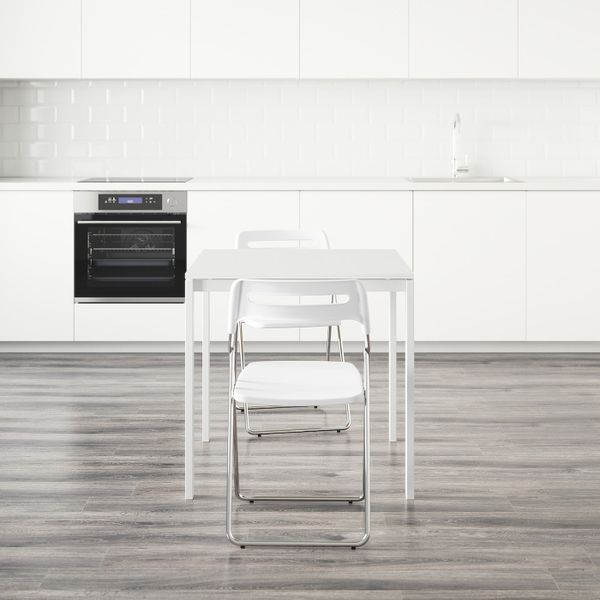 Стол и 2 складных стула, белый/белый 75 см IKEA MELLTORP МЕЛЬТОРП / NISSE НИССЕ 692.297.45 - фото 3
