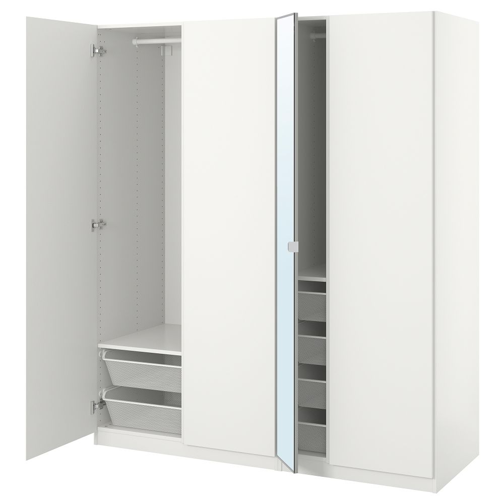 Гардероб, 175x60x201 см, белый, Vikanes Vikedal IKEA PAX ПАКС 691.612.79 - фото 1