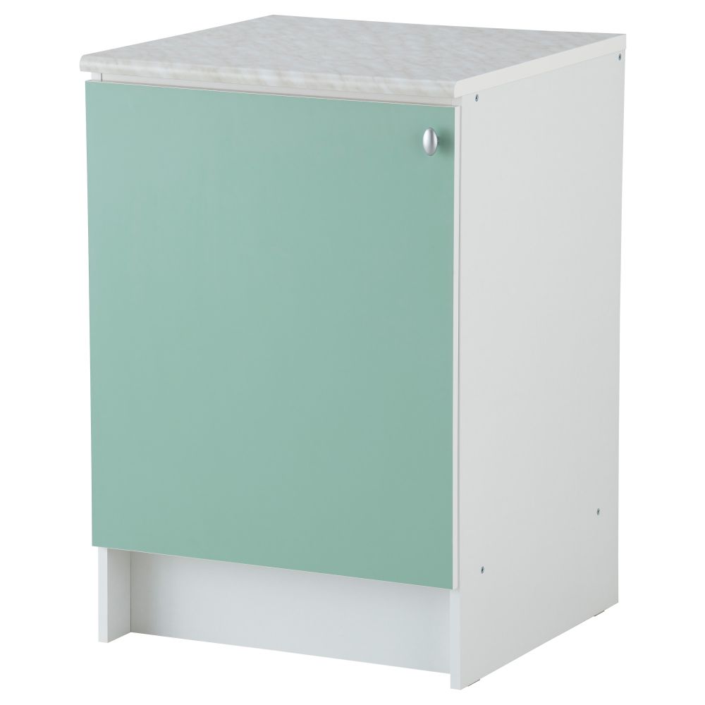 Напольный шкаф с дверью АЛЬБРУ, светло-зеленый (60x89 см) - фото 1