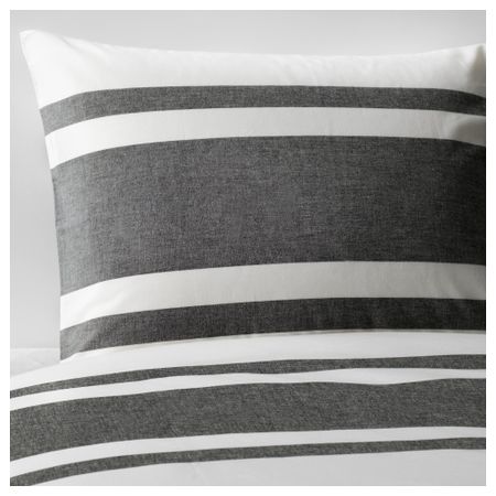 Пододеяльник и 1 наволочка БЬЁРНЛУКА, черный белый, черный