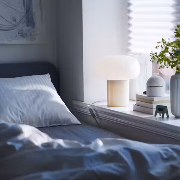 DEJSA Лампа настольная - бежевый/молочный стекло 28 см - фото 4