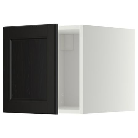 Верхний шкаф МЕТОД, белый, Лаксарби черно-коричневый (40x40 см)
