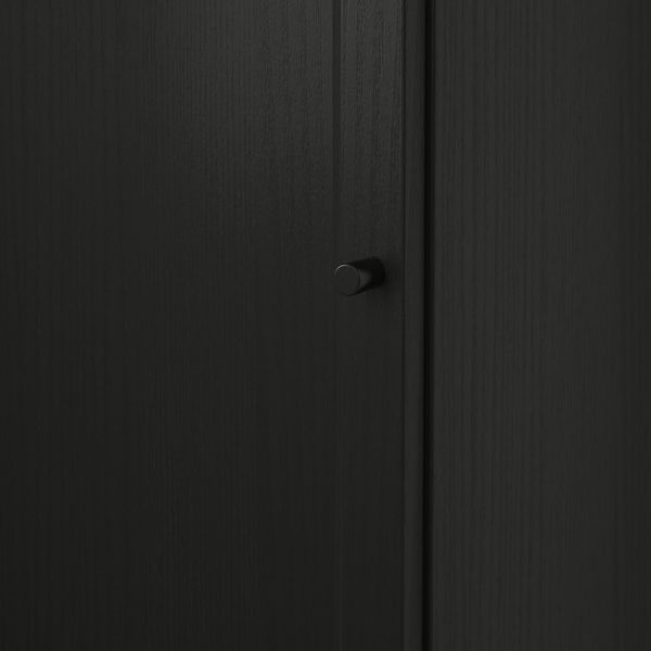 Стеллаж с дверью, черно-коричневый 40x30x106 см IKEA BILLY БИЛЛИ / OXBERG ОКСБЕРГ 492.873.88 - фото 3