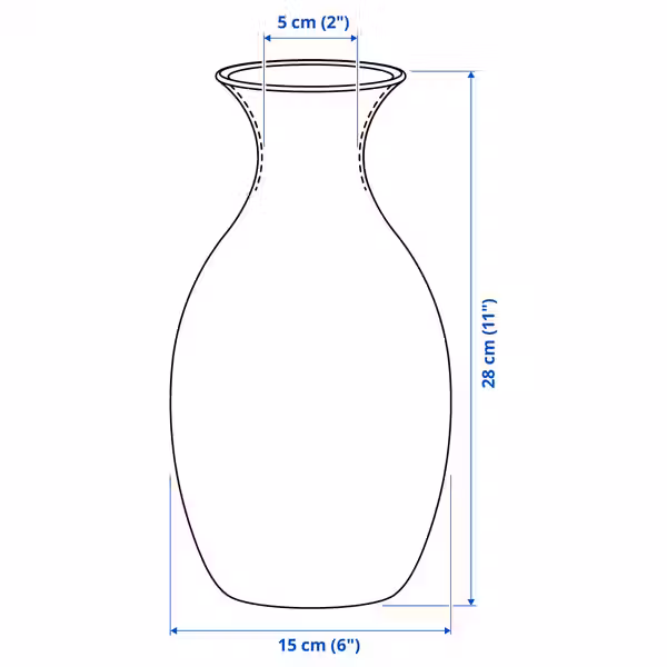 BERGKÖRSBÄR БЕРГКЁРСБЭР Ваза - стекло/зеленый 28 см - фото 4