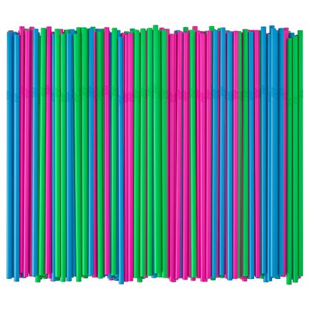 Трубочка СОДА, зеленый флуоресцентный, ярко-синий/ярко-розовый