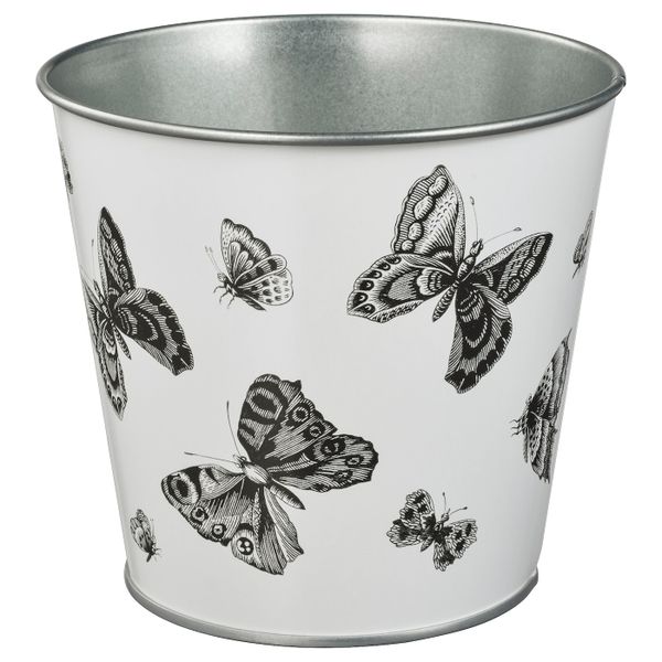 Кашпо, для дома, улицы белый, черный 12 см IKEA СТЬЕРНФРУКТ 004.522.33 - фото 1