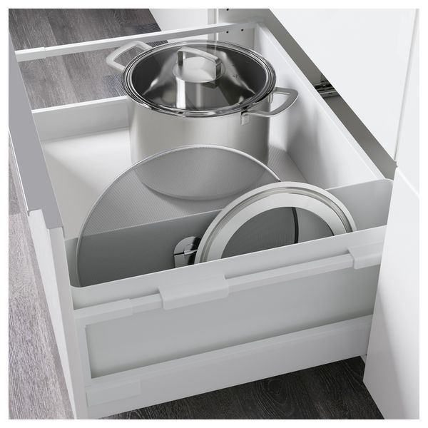 Контейнер ВАРЬЕРА, глянцевый, белый (50x12 см) - схема-чертеж с размерами