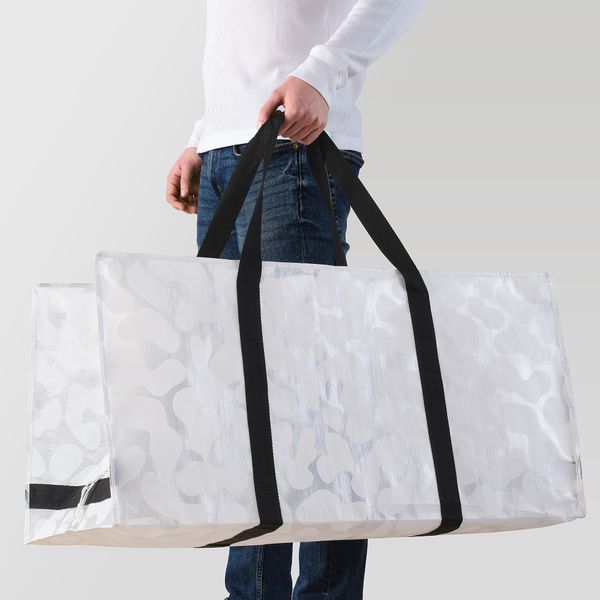 Сумка ОМБЮТЕ, белый/черный, прозрачный (128 л) - фото 2