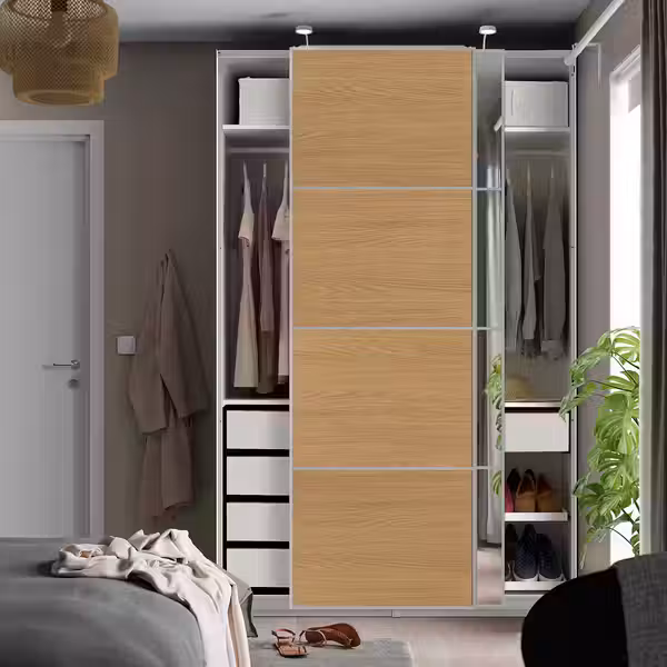 PAX / MEHAMN/AULI Гардероб с раздвижными дверьми - фото 3