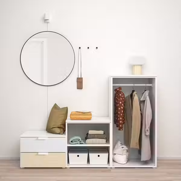 PLATSA Гардероб 2-дверный+2 ящика - схема-чертеж с размерами