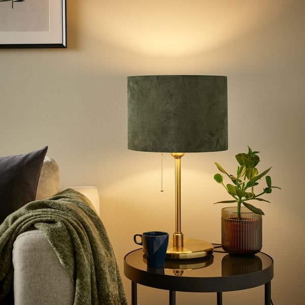 Абажур, темно-зеленый бархат, 33 см IKEA MOLNSKIKT 405.423.74 - фото 4