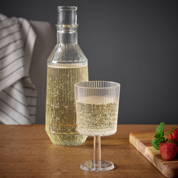 Бокал для вина, 32 сл, прозрачный пластик IKEA KALLSINNIG 805.519.36 - схема-чертеж с размерами