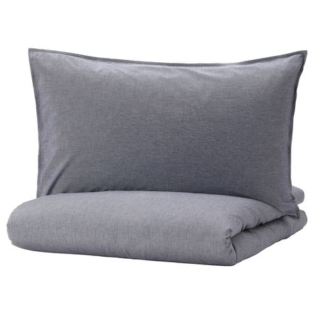 Пододеяльник и наволочка, темно-синий 150x200/50x70 см IKEA KOPPARBLAD КОППАРБЛАД 904.836.78